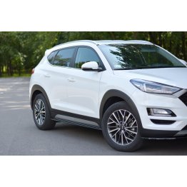 Накладки сплиттеры на пороги на Hyundai Tucson III